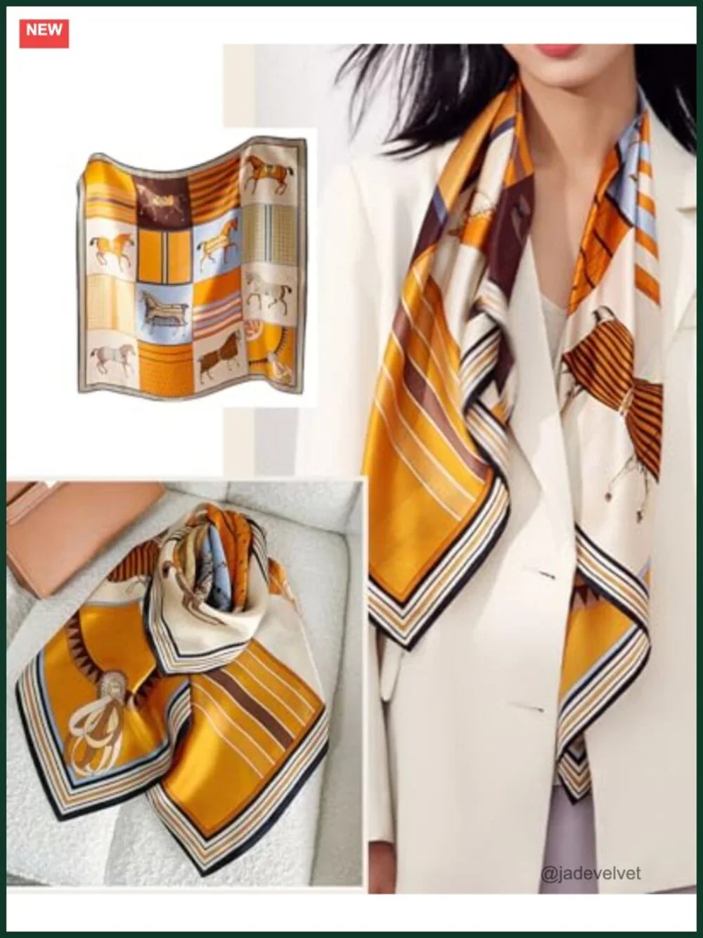 Silk Satin Hair Bandana Scarf Lightweight Head Scarf for Women Neck Scarf